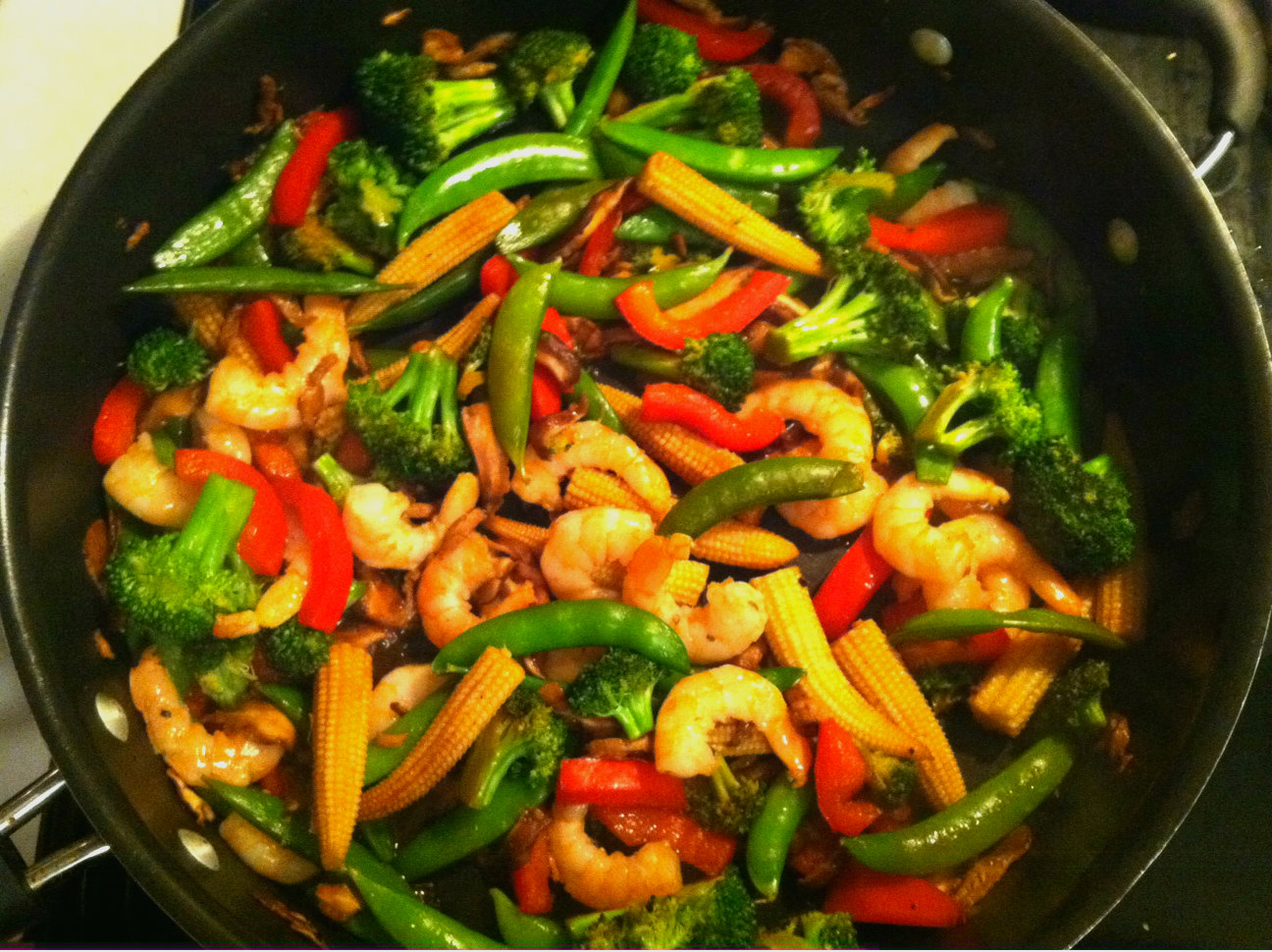 chicken and shrimp stir fry